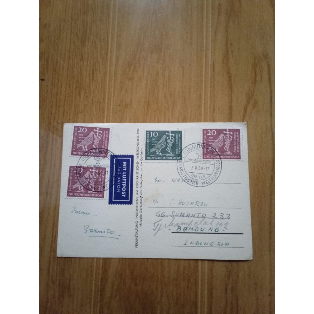 

postcard vintage jerman barat 1960