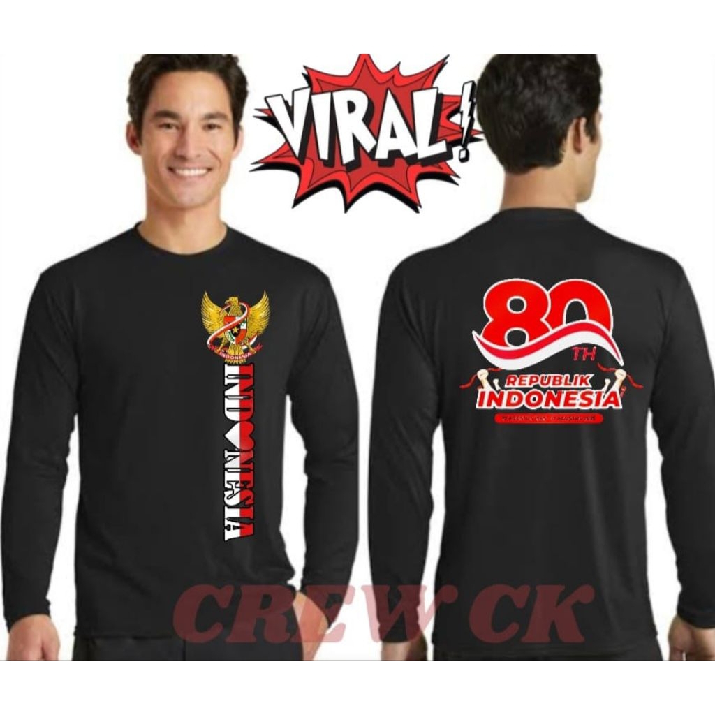 KAOS DIRGAHAYU KE 80 INDONESIA 17AGUSTUS