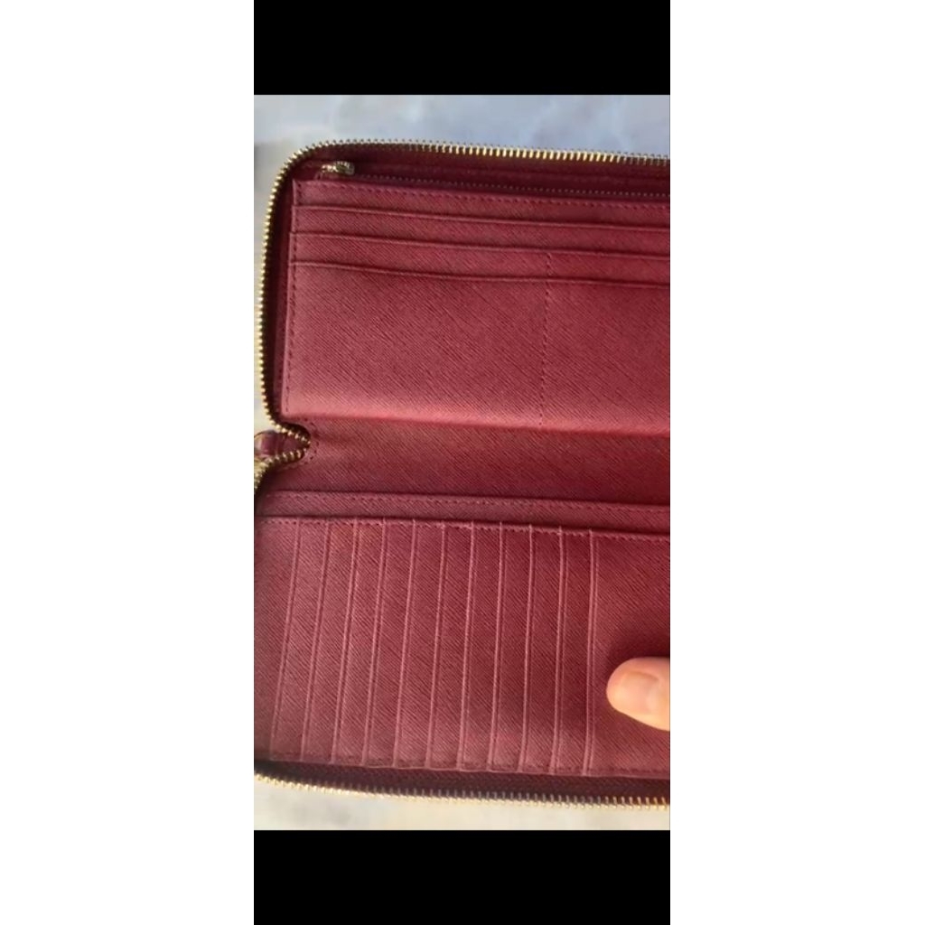 Preloved Dompet Tory Burch Maroon Authentic