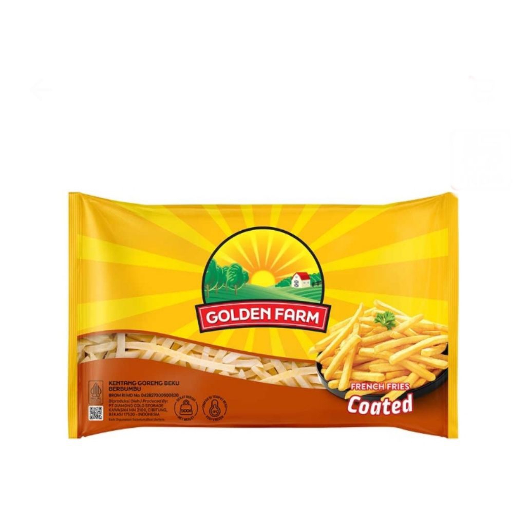 

golden farm French fries batterded coated keju 500 gr