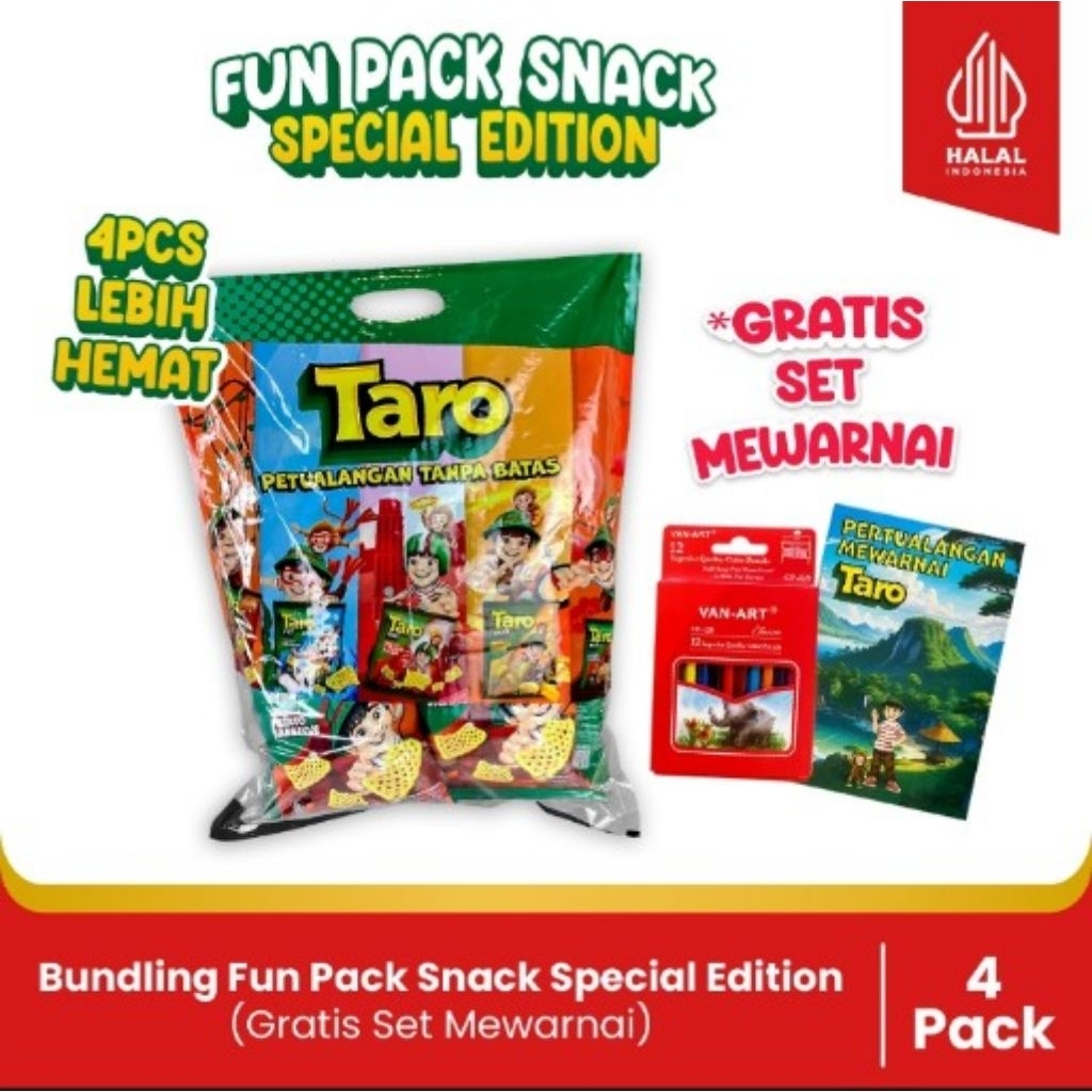 

BUNDLING- 4 Fun Pack Snack Spesial Edition-Paket Hampers Anak-(Gratis Set Mewarnai Lengkap)