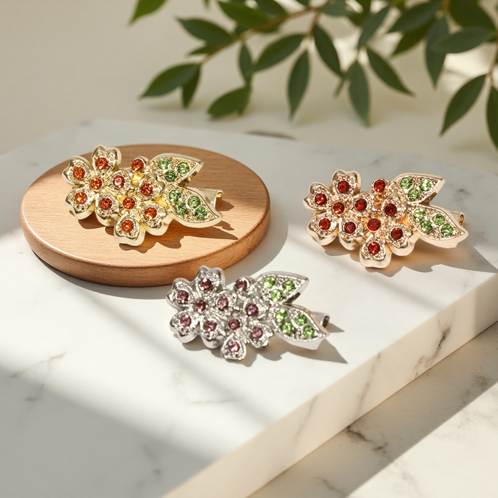 Bross Hijab Premium Bross Cantik Bros Pin Hijab Tanpa kancing Dapat Dilepas Bros Fashion Peniti Bros