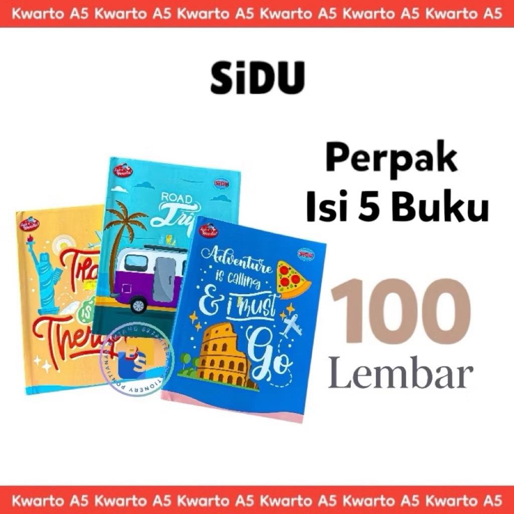 

5 buku - Buku Tulis SiDU 100 Lembar Model Terbaru