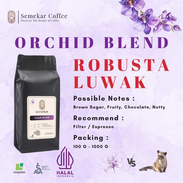 

Semekar Coffee - Kopi Luwak Orchid House Blend Robusta Roasted Beans