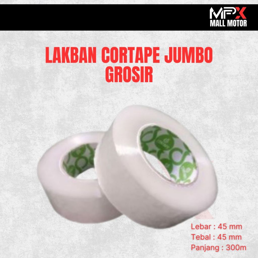 

Lakban Isolasi Cortape 455mm x 300m OPP Jumbo Super [mpxmallmotor]
