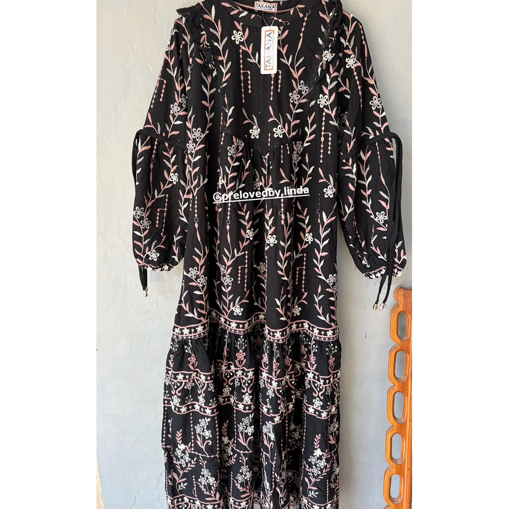 NEW GAMIS KATBOL BORDIR TAKANA BY BALIMO FASHION / NEW GAMIS WANITA MOTIF BUNGA PRINTING BY MANDHA.C