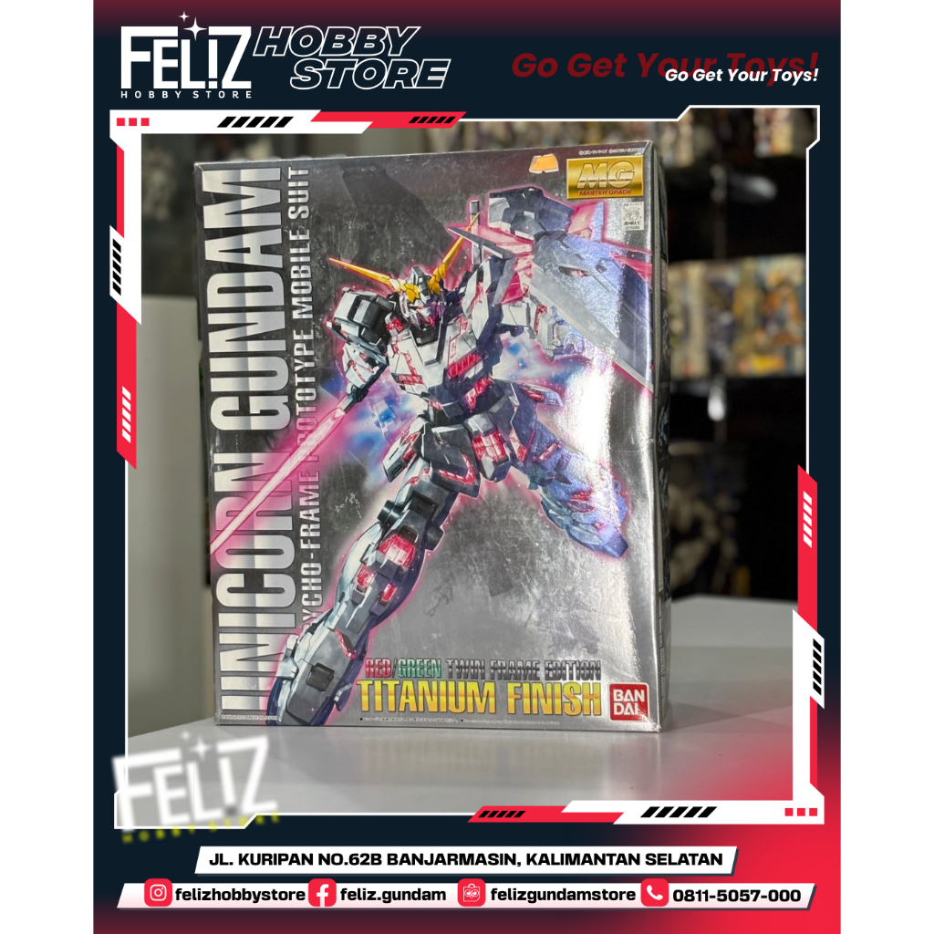 ( BANDAI ) MG 1/100 RX-0 UNICORN GUNDAM FULL PSYCHO - FRAME PROTOTYPE MOBILE SUIT RED/GREEN TWIN FRA