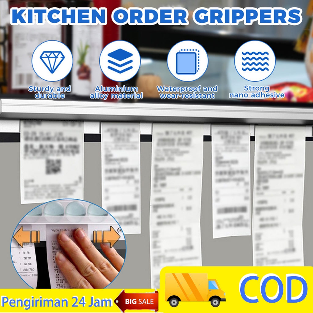 

Bill Holder Receipt Holder 60CM/100CM Stainless Steel Receipt Holder Takeaway Holder Pen Holder Paper Holder