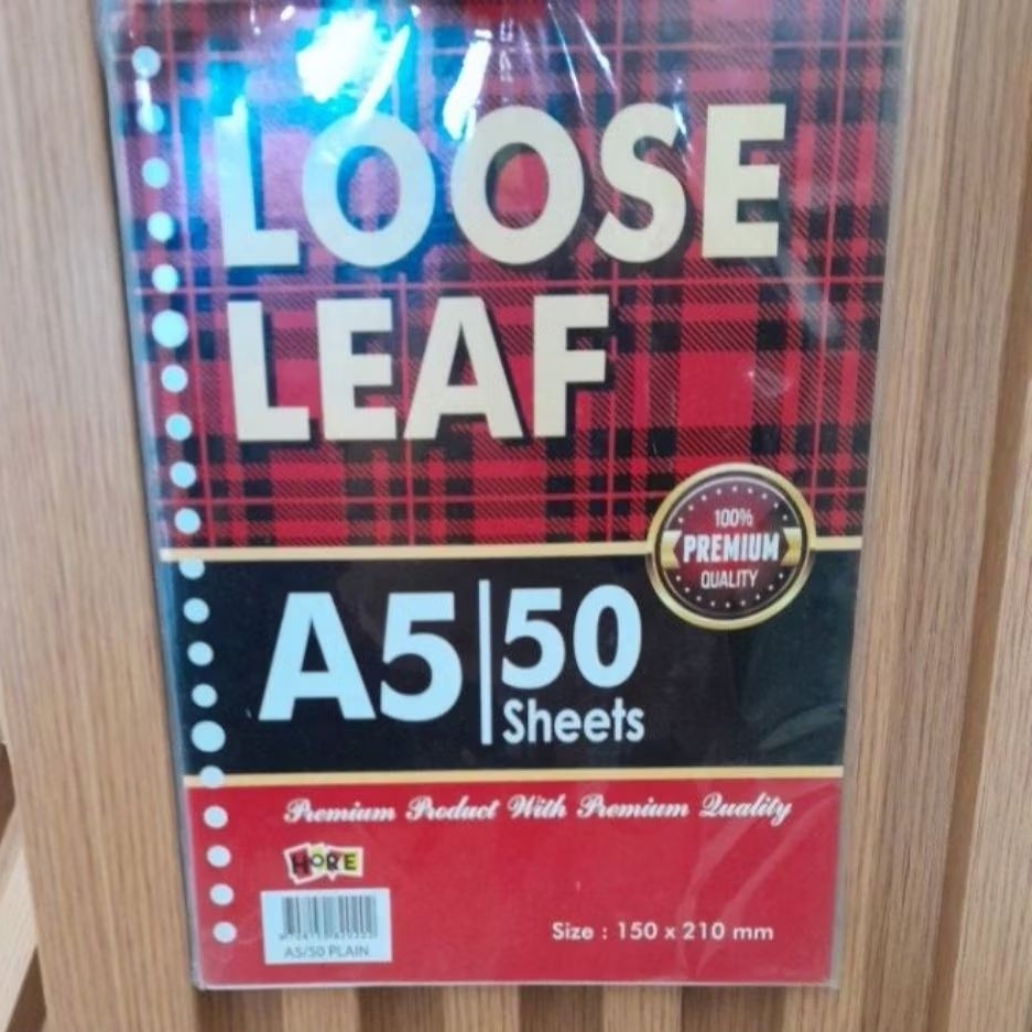 

LOOSE LEAF A5-50 PLAIN HORE