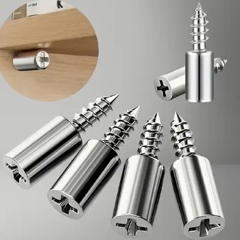 Ambalan Besi Bulat Ambalan Triplek Ambalan Kaca Ambalan Kayu / Sekrup Siku Penyangga Rak Lemari / Am