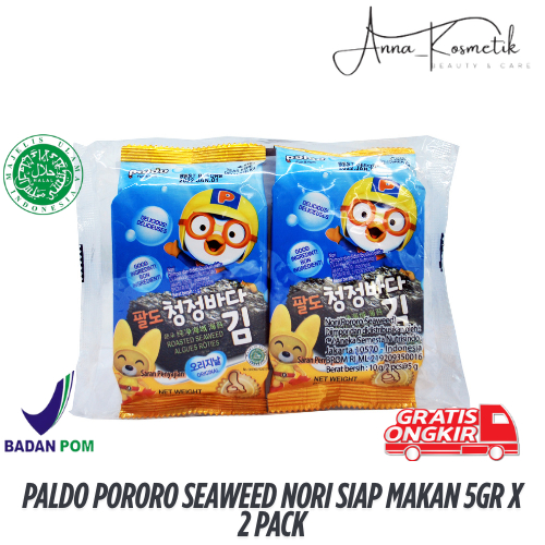 

Paldo Pororo Seaweed Nori Siap Makan 5gr x 2 Pack