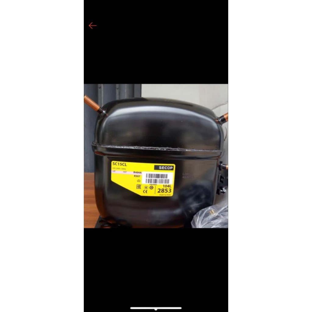 KOMPRESOR SECOP SC15CL | KOMPRESOR KULKAS/FREEZER/SHOWCASE/CHILLER LBP 1/2PK R404