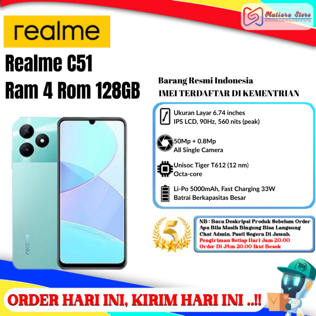 Realme C51 Ram 4/64GB | Ram 4/128GB