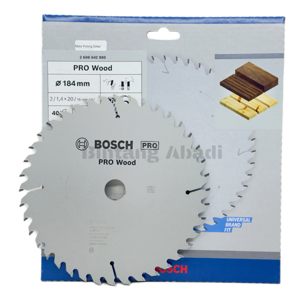 Bosch Circular Saw Blade 7 X 40T / Mata Pisau Sirkel Kayu 7 inch / Mata Gergaji Circular Saw 7"X40T