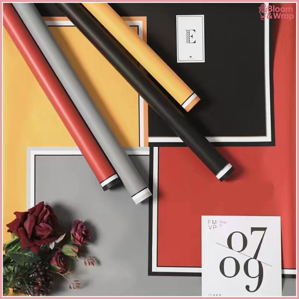 

Kertas Buket Double Frame Border Line Cellophane Flower Wrapping KB6102