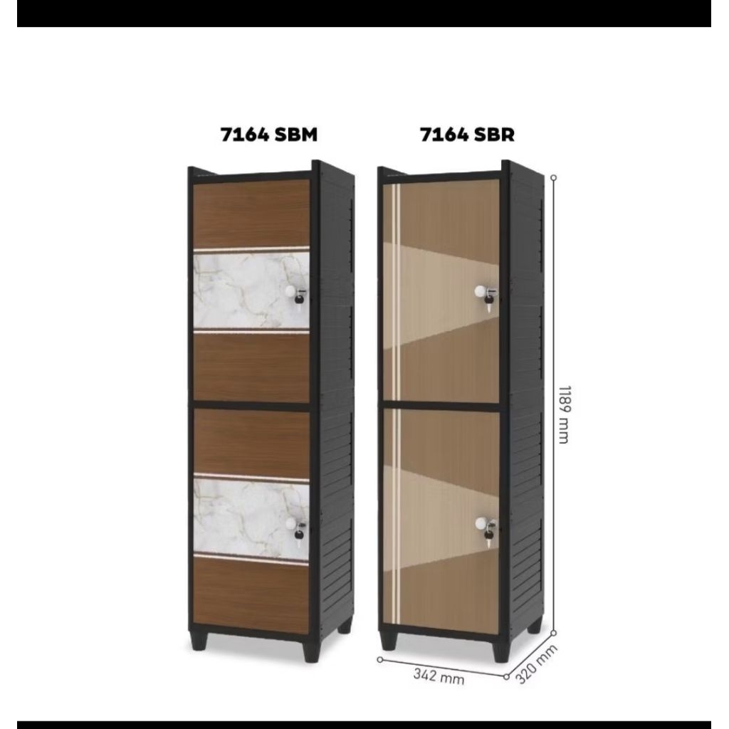 Lemari pakaian minimalis/Snap box susun 4 nandos pintu panjang + kunci