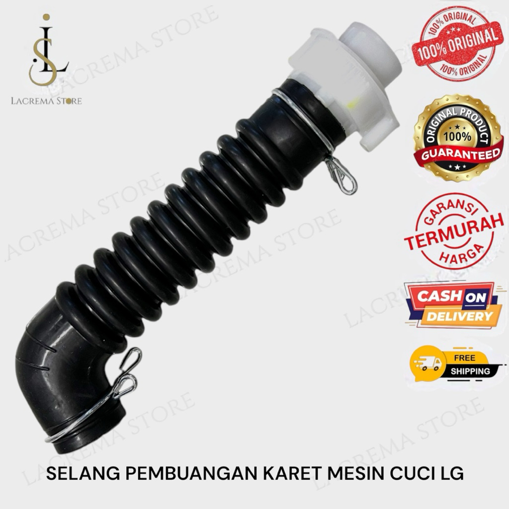 SELANG KARET DRAIN LG HITAM / KARET BUANGAN AIR DALAM BAWAH MESIN CUCI LG
