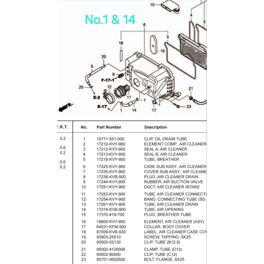 Tube air opening plus clip untuk motor Beat carbu Scoopy carbu Vario 110cw dan Techno number part 17