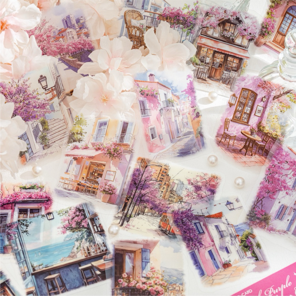 

Ay00! (1AB) sticker transparan deco dekor background jendela pemandangan jalan window street view