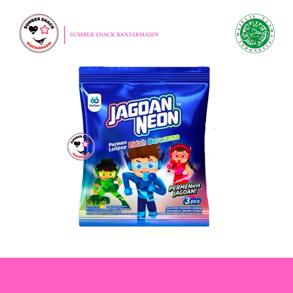 

Jagoan Neon Permen Lolipop Pocket (Isi 3 Pcs/Pack) (3x9g)