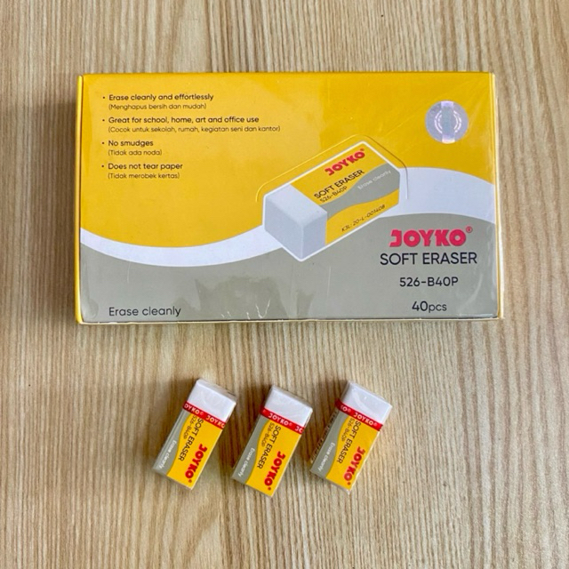 

(10 Pcs) Stib / Penghapus Joyko B40 Warna Putih / Eraser Joyko kecil Penghapus Pensil Murah