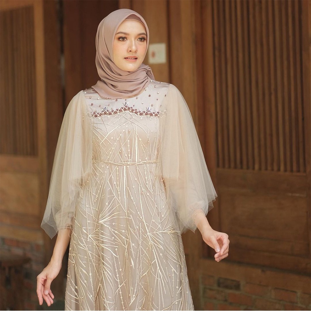 Gamis Nadine Kekinian Gamis Brokat Gamis Kondangan Lamaran Lebaran Eelegan Viral 2025