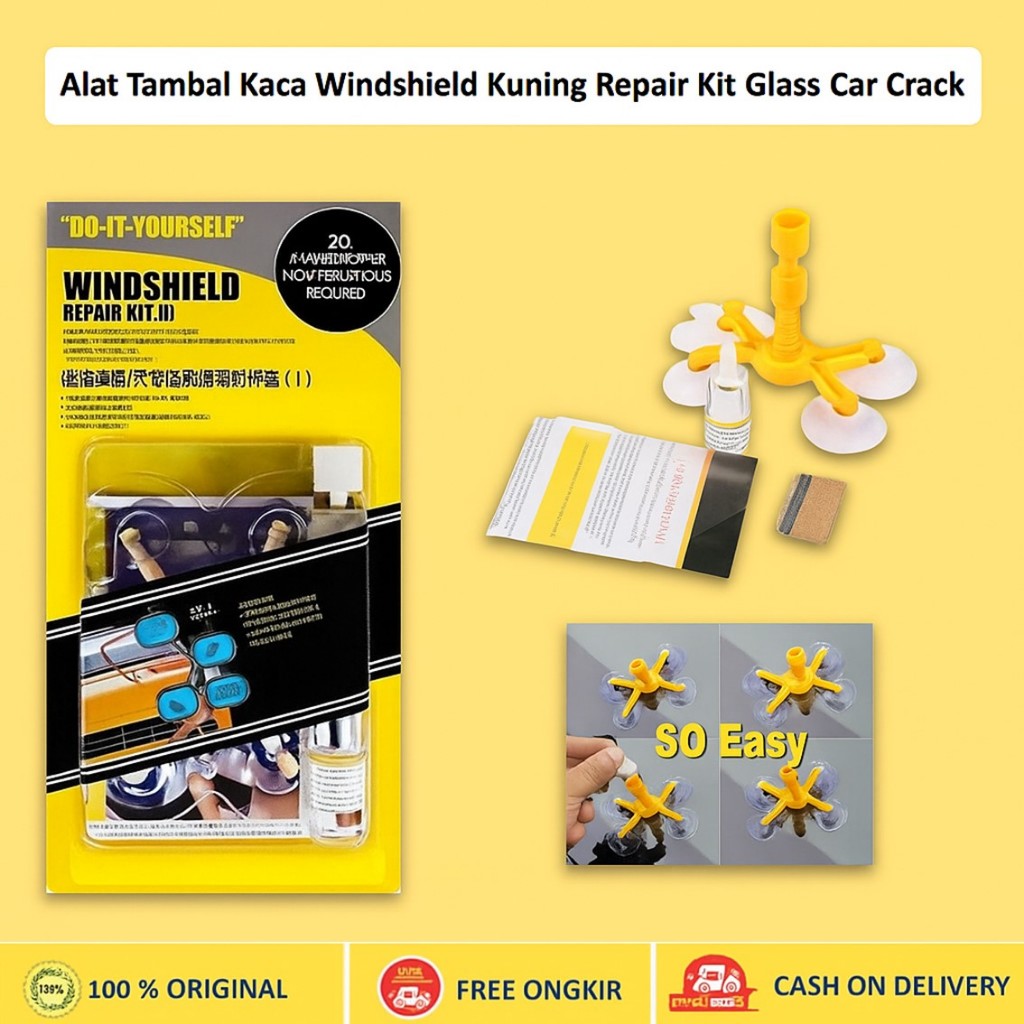 Lem Kaca Mobil Retak Wiendshield Car Crack Glass Repair Kit Lem Kacamata Retak