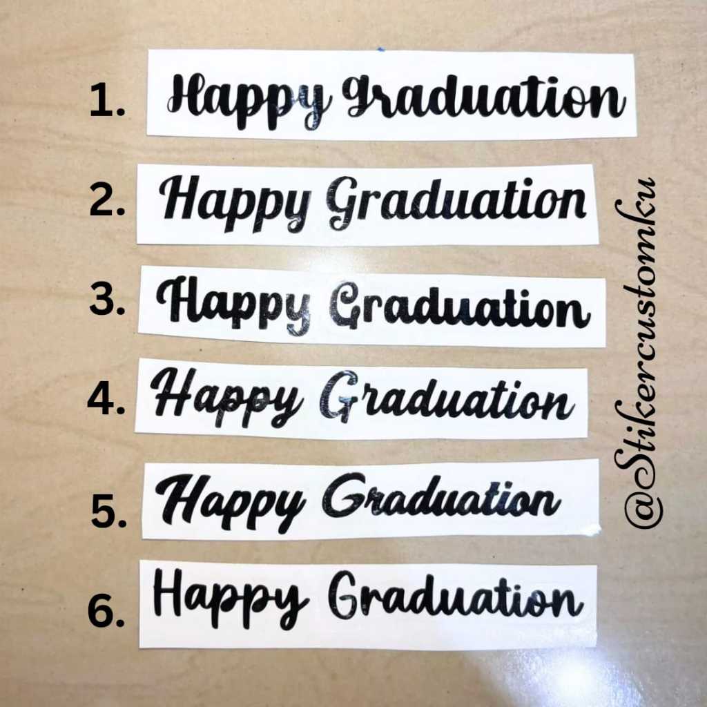 

Stiker Pita Satin Happy Graduation / Stiker Buket Happy Graduation / Sticker Untuk Pita Satin Happy Graduation / Sticker Pita Satin / Stiker Pita Cutting / Stiker Pita Custtin / Stiker Pita Untuk Buket Bunga / Stiker Oracal Pita Satin Graduation