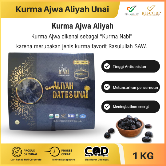 

Rehab Hati Herbal Kurma Ajwa Aliyah Unai Organic Premium 1Kg