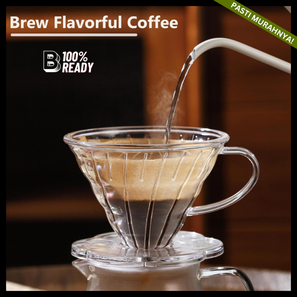 Penyaring Kopi V60 / V60 Dripper / Penyaring Kopi Portable / Coffee Filter Glass / Dripper Kopi