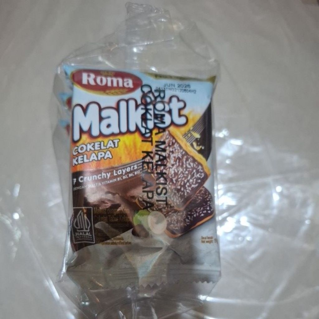 

Roma malkis coklat kelapa 19 gr / pcs (1 bks isi 10 pcs)