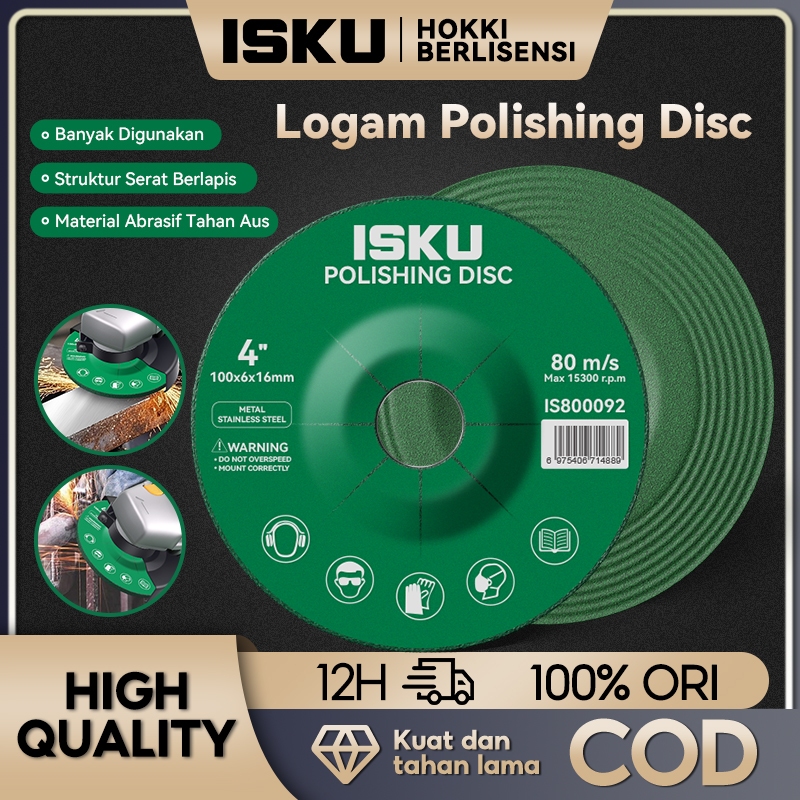 ISKU Mata Gerinda Potong 4" Cakram Gerinda Intan, Batu Asah Mesin Gerinda, Cakram Poles Logam, Alat 