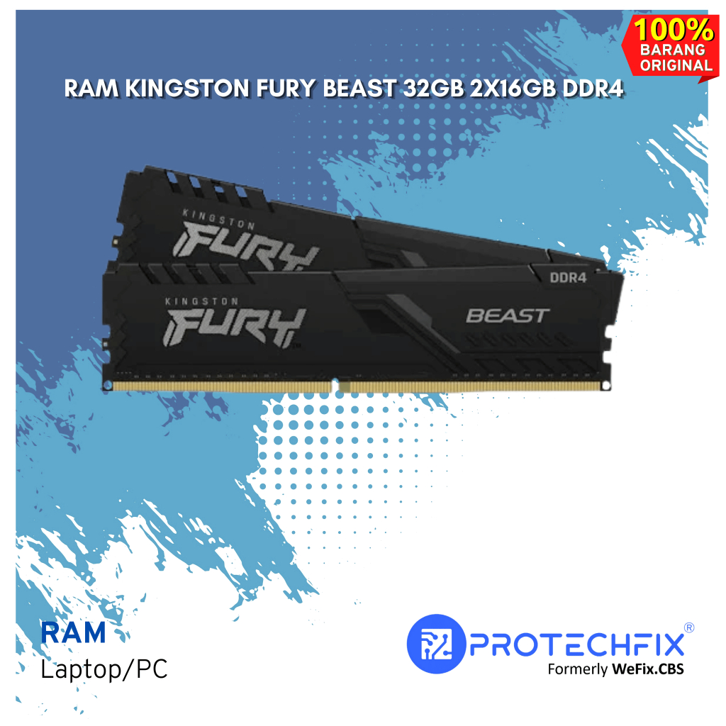 RAM Kingston Fury Beast 32GB 2X16GB DDR4