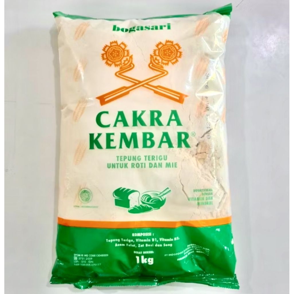 

Tepung Terigu CAKRA KEMBAR 1Kg ( Tepung Protein Tinggi )