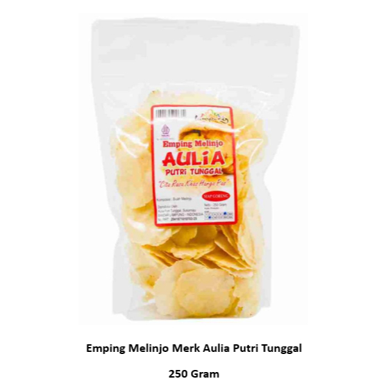 

Emping Melinjo Merk Aulia Putri Tunggal Siap Goreng 250 Gr