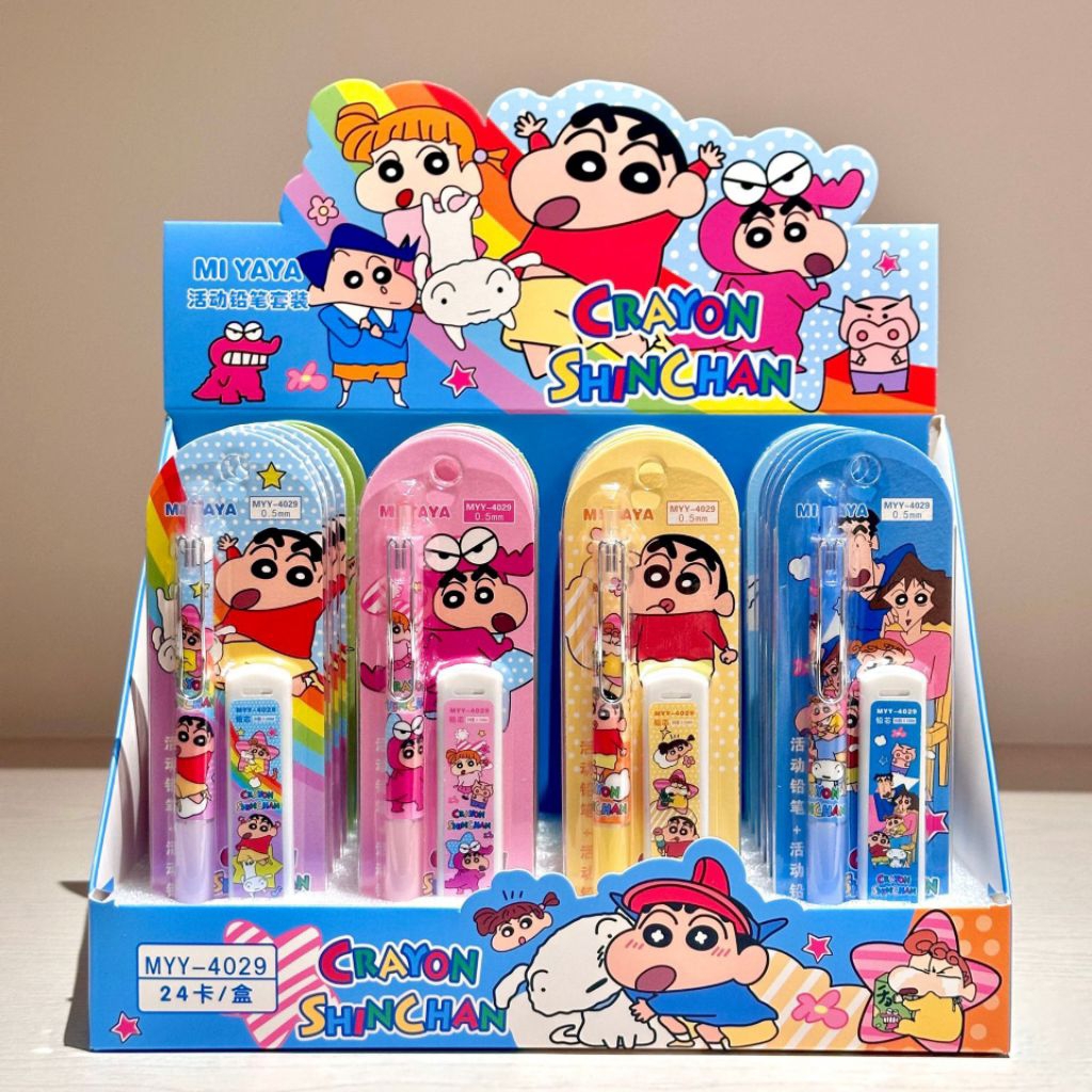 

Pensil Mekanik & Refill Crayon Shinchan Lucu – Set Alat Tulis Anak