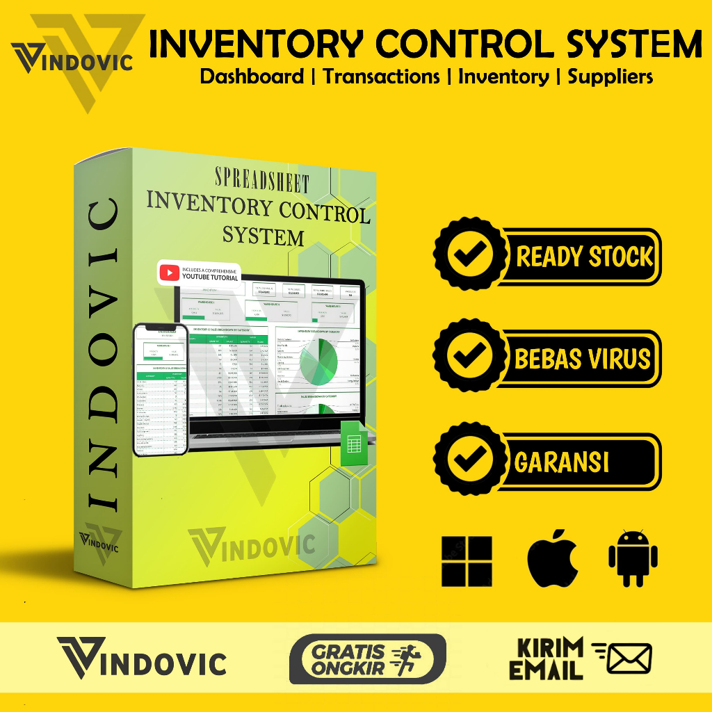 [T0023] Inventory Control System - Multi Warehouse - Comprehensive Template for Inventory Management