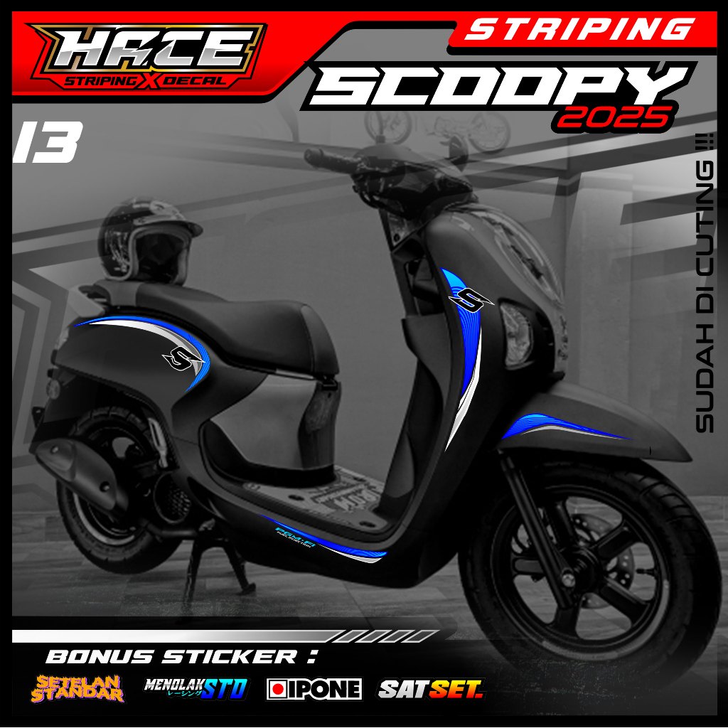 914 STRIPING STICKER SCOOPY NEW 2025 - STRIPING STICKER SCOOPY NEW 2025 SIMPLE