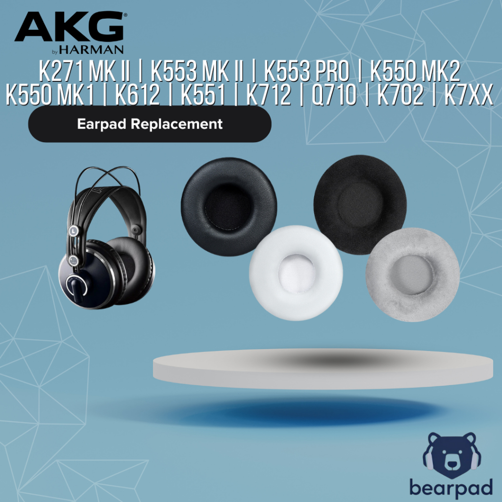 Earpad AKG K271 K533 K550 MK I MK II PRO K612 K551 K712 Q710 K702 K7XX Earcup Cushion Replacement Ba