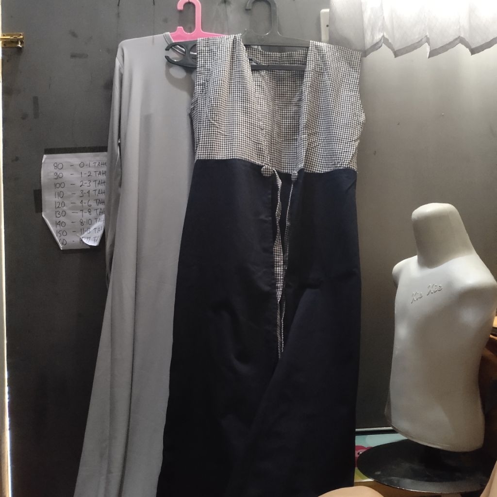 (k2) setelan gamis+outer remaja LD80 ke 90 melar preloved likenew