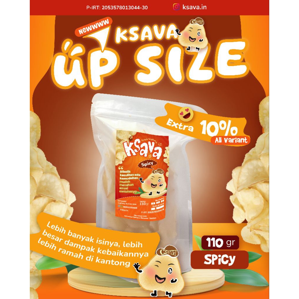 

KRIPIK SINGKONG KSAVA - SPICY 110gr
