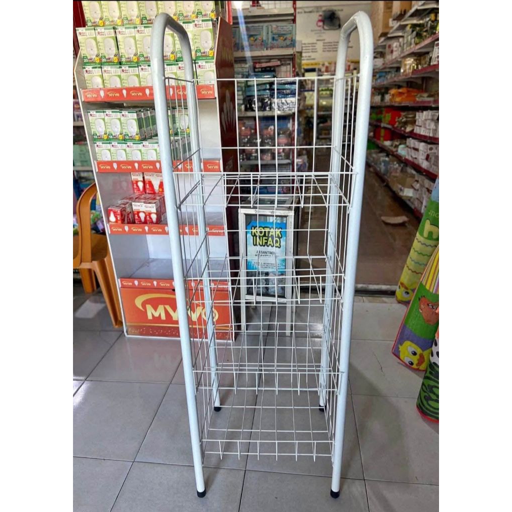 Rak Chiki Besi Rak Ciki Jumbo Keranjang Chiki Rak Susun 4 Tebal