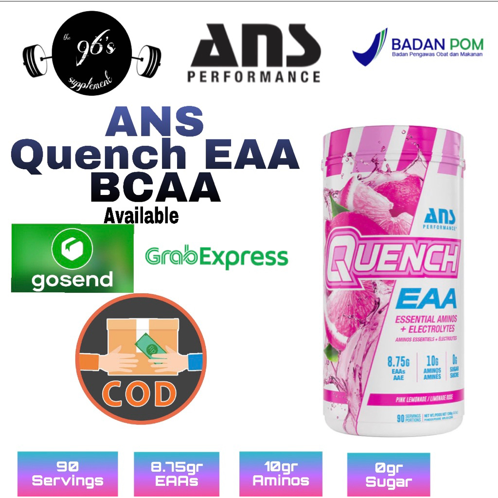ANS Quench EAA BCAA 90 servings BPOM /ANS Quench BCAA
