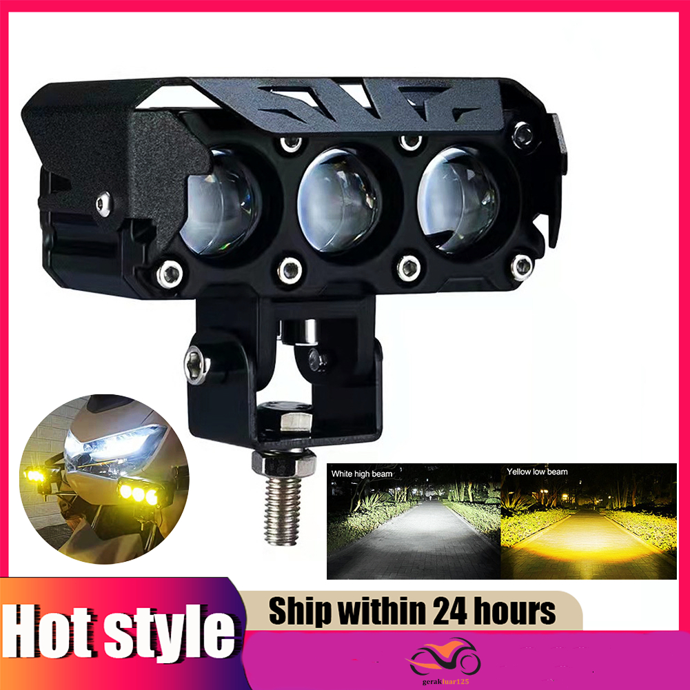 Lampu Tembak LED Laser/Lampu Sorot Laser Q9 3 Mata 2 Warna/HI LOW 60 WATT LAMPU TEMBAK MOTOR MOBIL/3