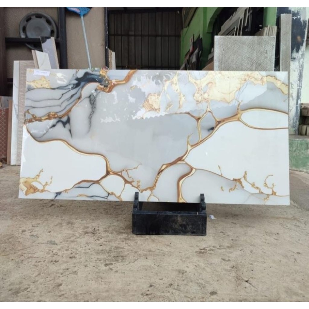 Granit 60×120 Motip Corak Emas Luxury Home Cannisa Grey Gold