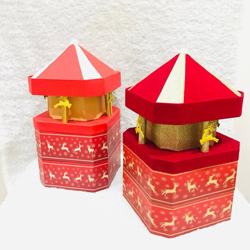 

komedi putar 2 susun / box Natal /hampers Natal /box kue lebaran /idul fitri /imlek