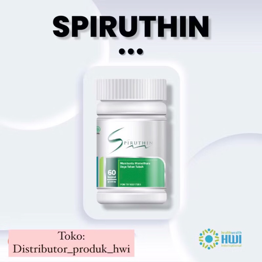 Spiruthin Spirulina HWI Original isi 60 Kapsul / Spirutin hwi asli