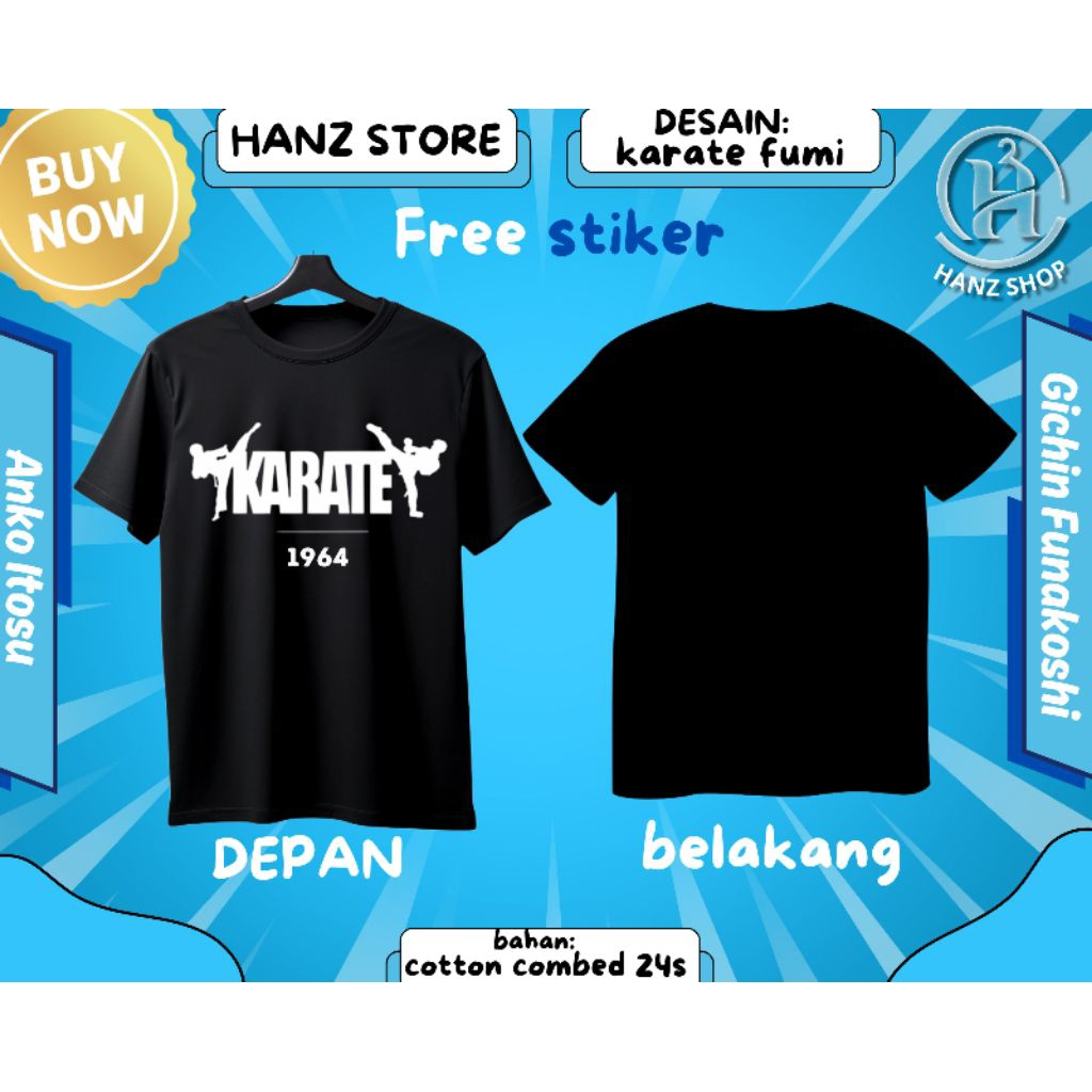 KAOS KARATE KEREN || KAOS KARATE DISTRO || BAJU KARATE KEREN || KAOS KARATE ANAK-ANAK || KAOS KARATE