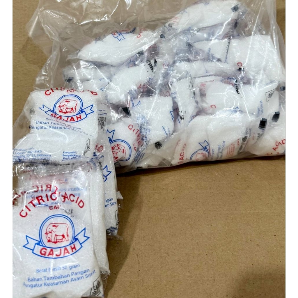 

Citric acid cap gajah 1 pack isi 20 pcs