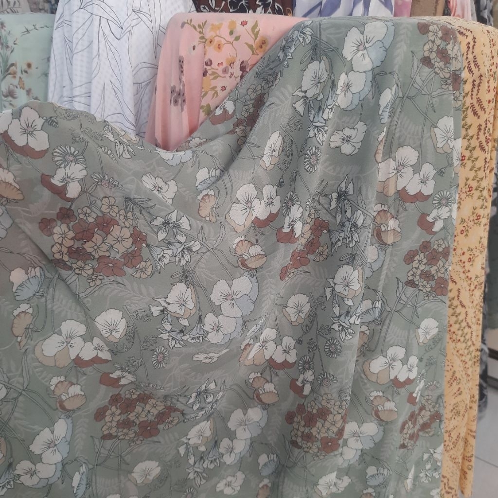 kain ceruti motif | Harga/0,5 m | kain ceruti meteran | bahan ceruti motif bunga | kain ceruty motif